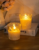 natural wax glass candle